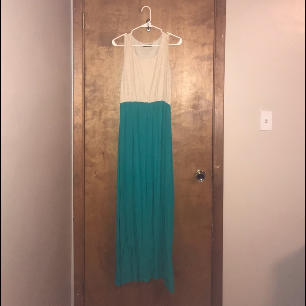 Cream Lace/ Dark Turquoise Maxi